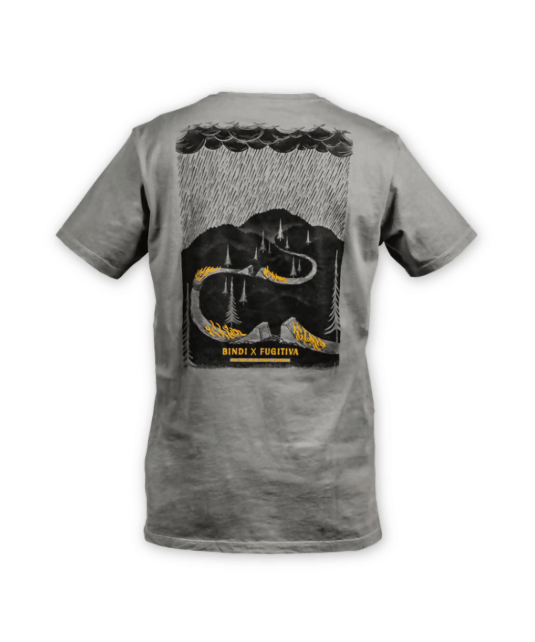 Camiseta Bindi x Fugitiva Gris - Cave&Race