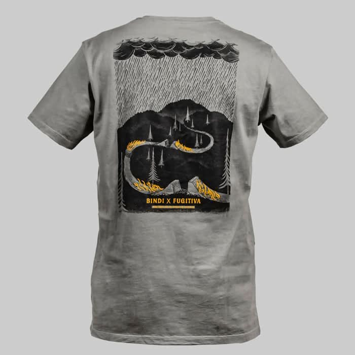 Camiseta Bindi x Fugitiva Gris - Cave&Race